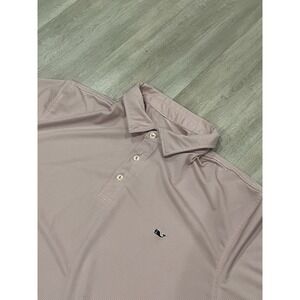 Men's Vineyard Vines Performance Pink Striped Short Sleeve Polo 2XL